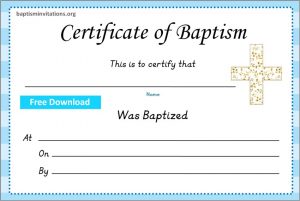 Printable Baptism Certificate Baptism Invitations