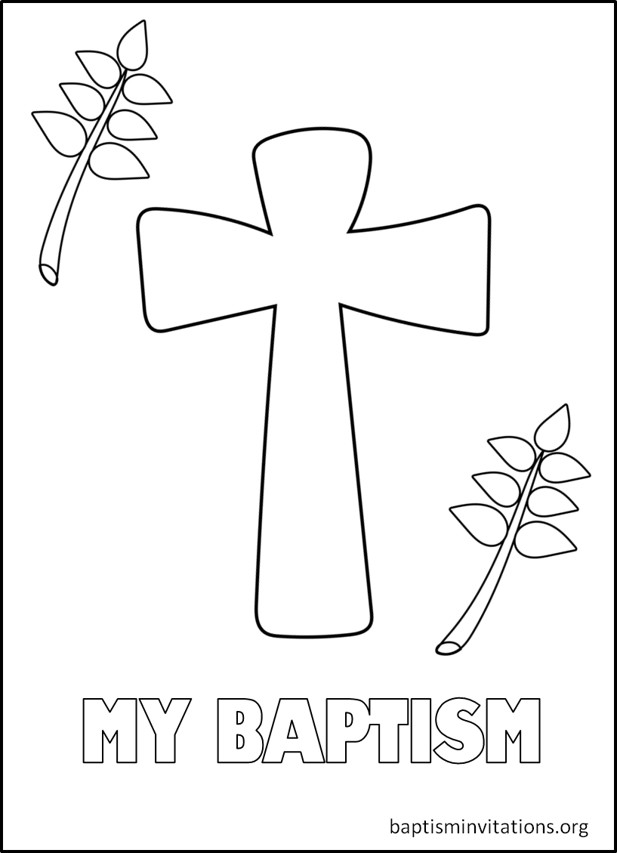 Sacrament of Baptism coloring page