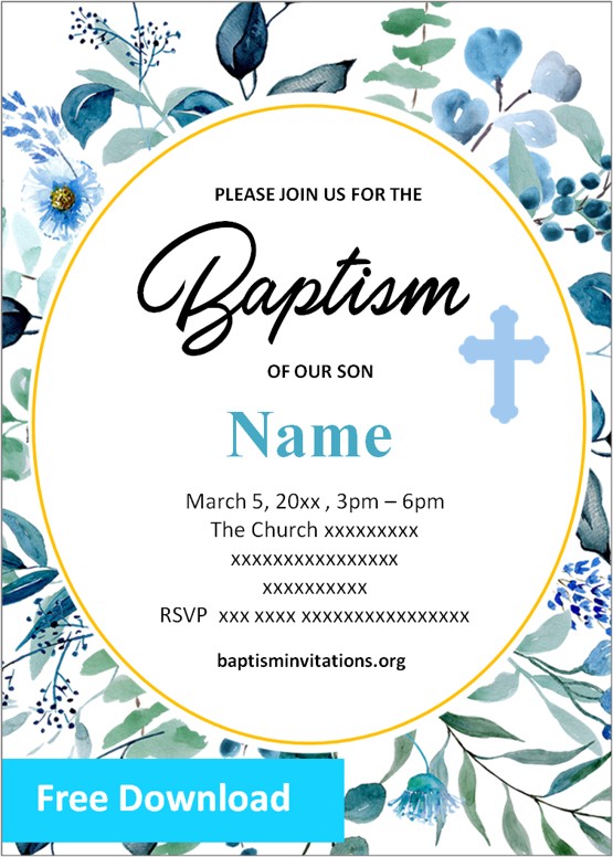 baptism invitations boy