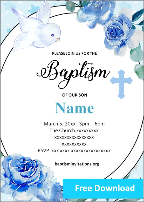 Baptism Printable Card Customize and Print
