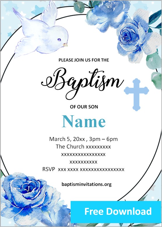 Free Printable Baptism Greeting Card