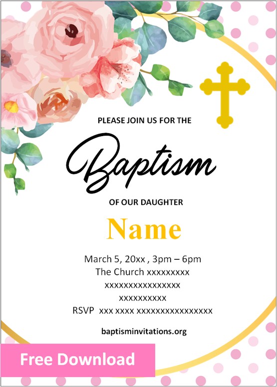 baptism invitations