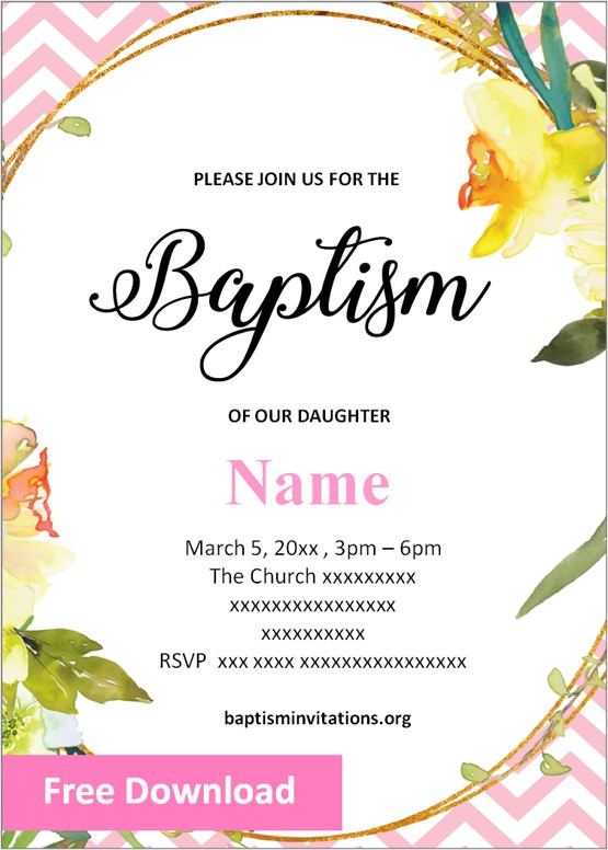 free baptism invitations