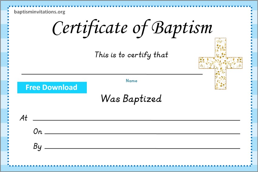 printable baptism certificate