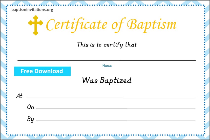 baptism certificate editable pdf
