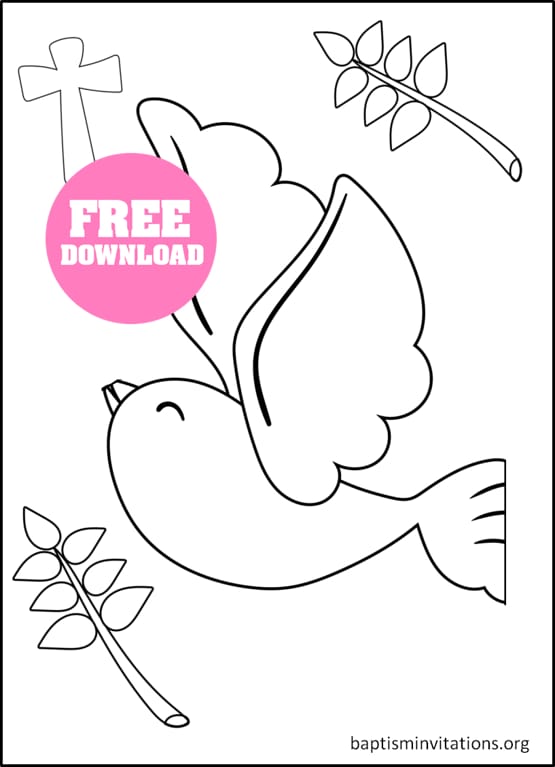 baptism coloring printables free
