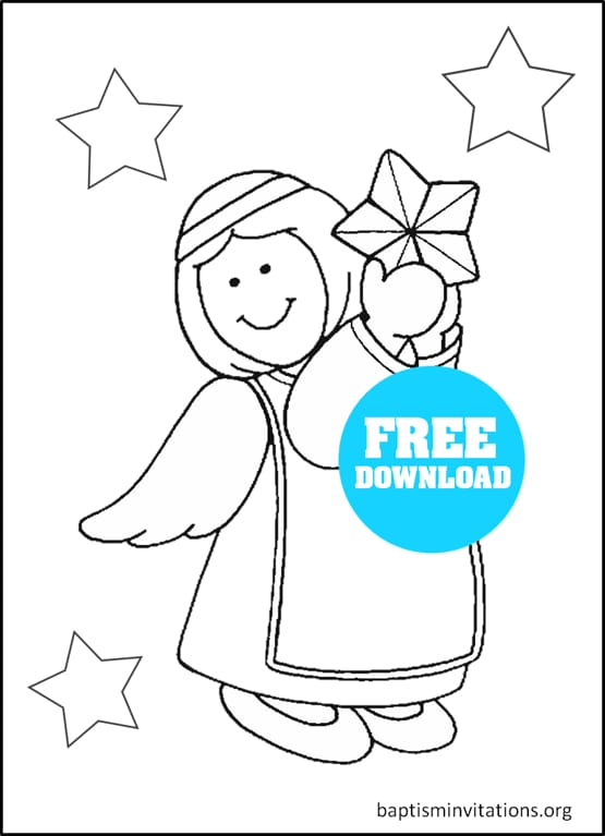 holy baptism coloring page
