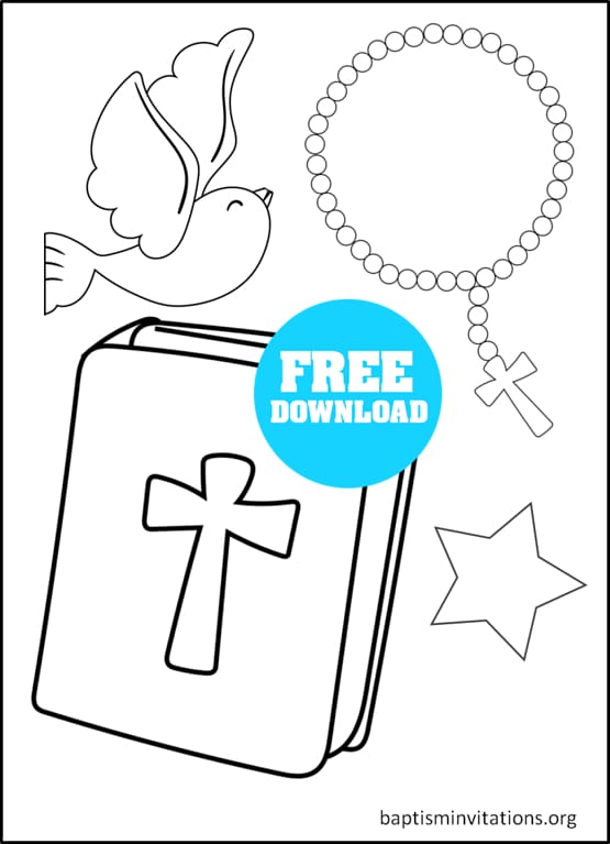 free christian baptism coloring sheet