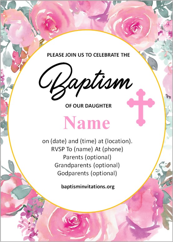 baptism invitation wording