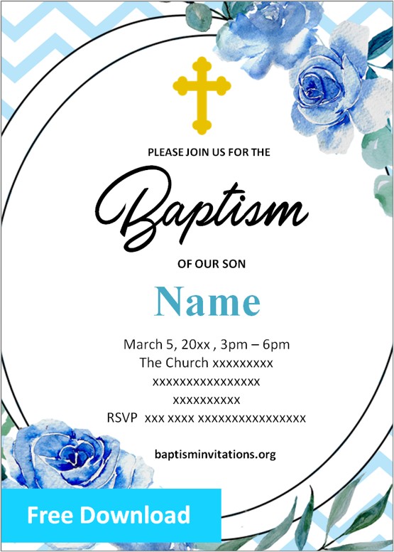 free printable baptism card