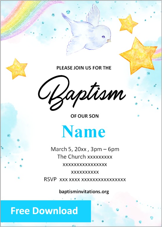 LDS baptism digital invite