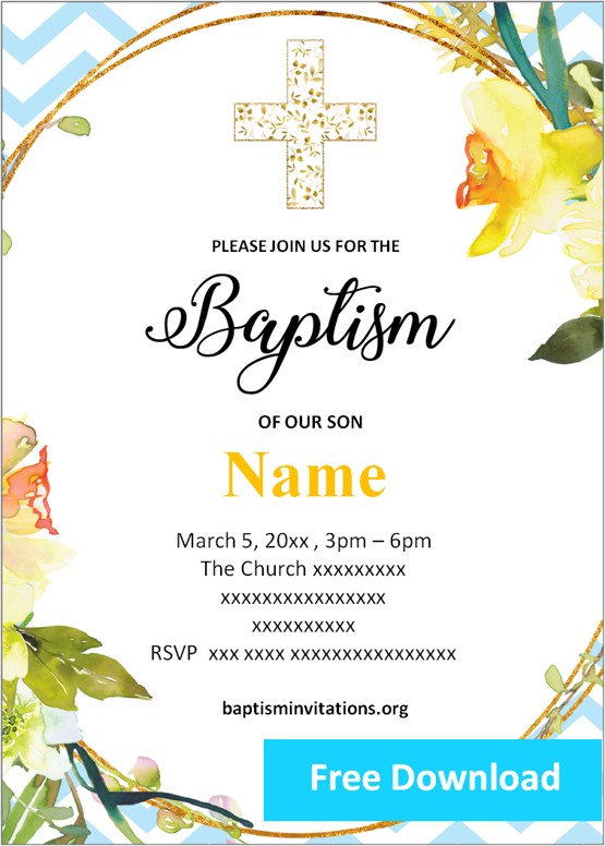 LDS baptism printable card