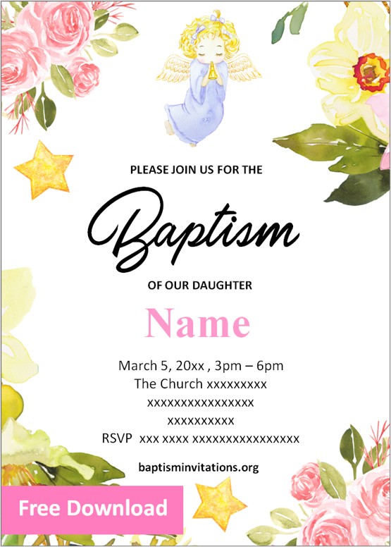 baptism invitation customizable