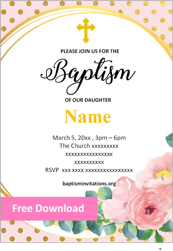 LDS baptism printable free template