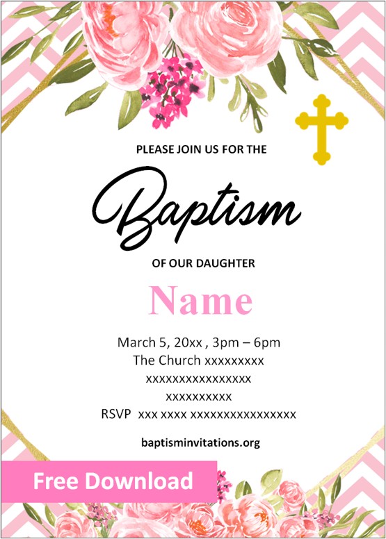 baptism invite template free