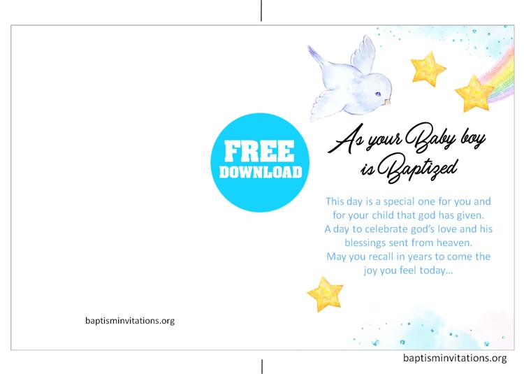 boy baptism greeting card
