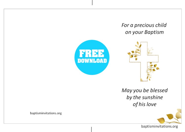 christian baptism card for boys