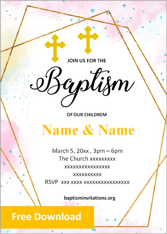 printable baptism invitation for twins
